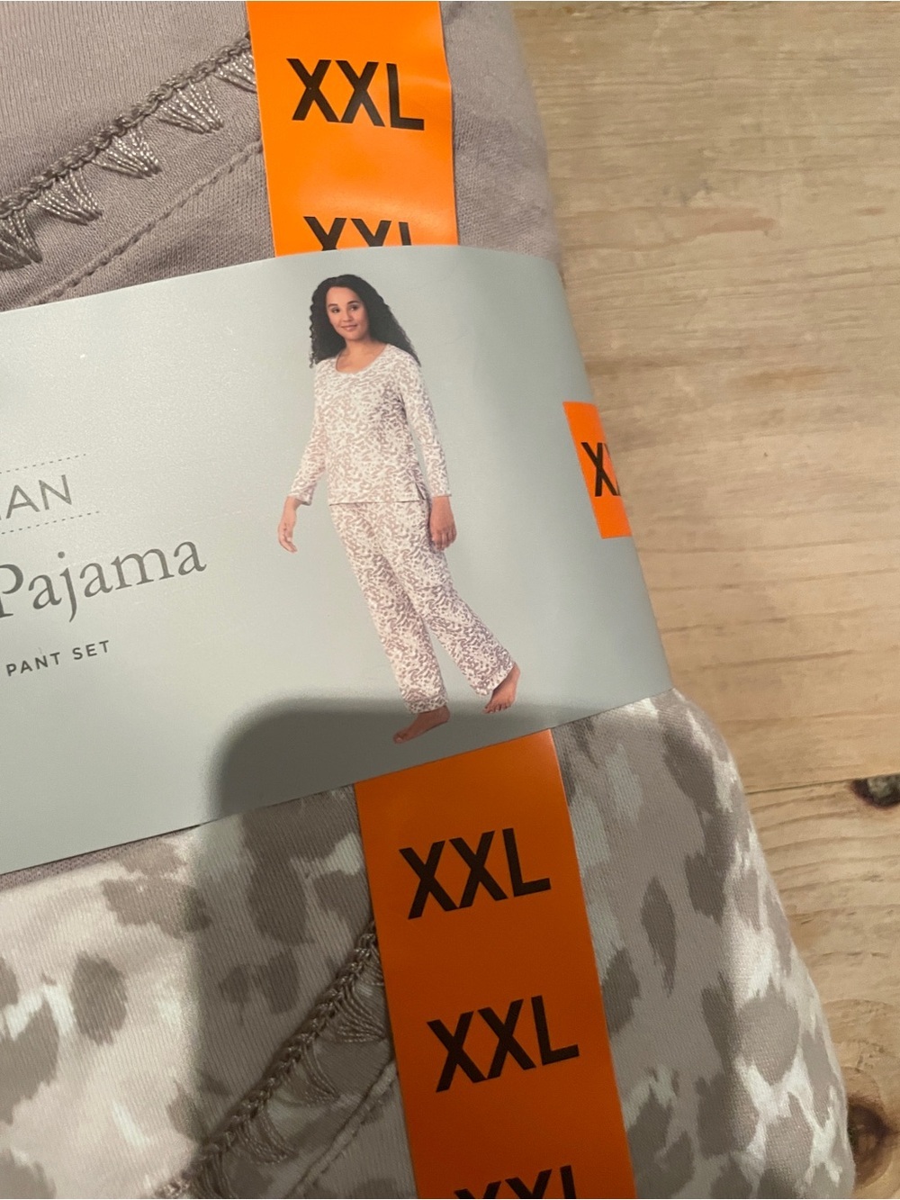 NWT Carole Hochman 💯 cotton pink brown leopard print pajamas all seasons XXL - Picture 7 of 8